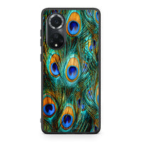 Thumbnail for Huawei Nova 9/Honor 50 Real Peacock Feathers θήκη από τη Smartfits με σχέδιο στο πίσω μέρος και μαύρο περίβλημα | Smartphone case with colorful back and black bezels by Smartfits