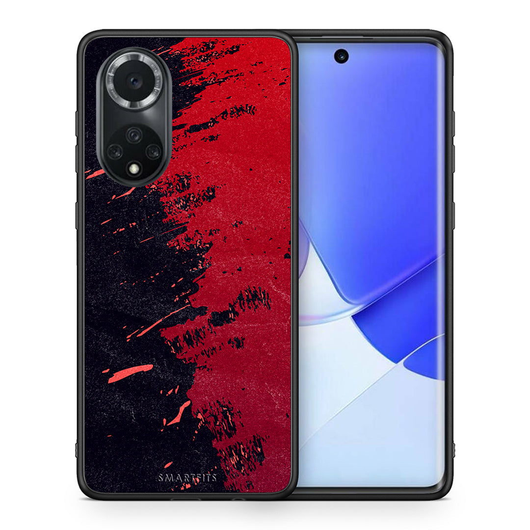Θήκη Αγίου Βαλεντίνου Huawei Nova 9 / Honor 50 Red Paint από τη Smartfits με σχέδιο στο πίσω μέρος και μαύρο περίβλημα | Huawei Nova 9 / Honor 50 Red Paint case with colorful back and black bezels