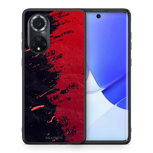 Θήκη Αγίου Βαλεντίνου Huawei Nova 9 / Honor 50 Red Paint από τη Smartfits με σχέδιο στο πίσω μέρος και μαύρο περίβλημα | Huawei Nova 9 / Honor 50 Red Paint case with colorful back and black bezels