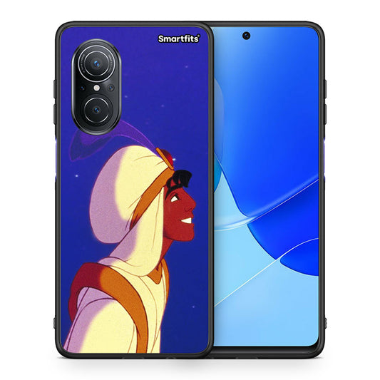 Θήκη Huawei Nova 9 SE Alladin And Jasmine Love 1 από τη Smartfits με σχέδιο στο πίσω μέρος και μαύρο περίβλημα | Huawei Nova 9 SE Alladin And Jasmine Love 1 case with colorful back and black bezels