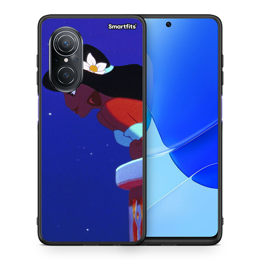 Θήκη Huawei Nova 9 SE Alladin And Jasmine Love 2 από τη Smartfits με σχέδιο στο πίσω μέρος και μαύρο περίβλημα | Huawei Nova 9 SE Alladin And Jasmine Love 2 case with colorful back and black bezels