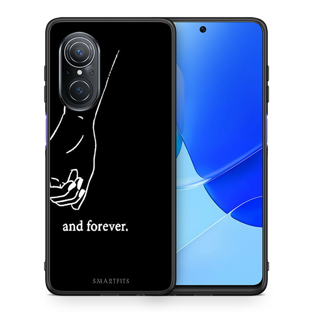 Θήκη Αγίου Βαλεντίνου Huawei Nova 9 SE Always & Forever 2 από τη Smartfits με σχέδιο στο πίσω μέρος και μαύρο περίβλημα | Huawei Nova 9 SE Always & Forever 2 case with colorful back and black bezels