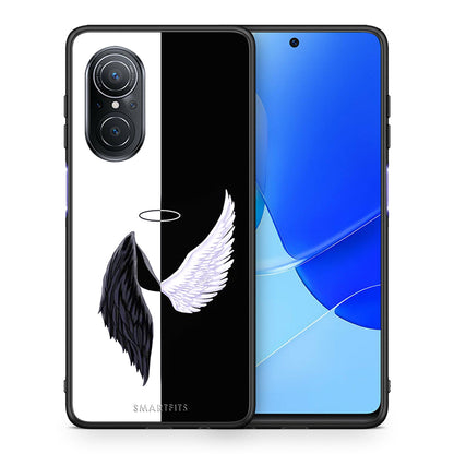 Θήκη Huawei Nova 9 SE Angels Demons από τη Smartfits με σχέδιο στο πίσω μέρος και μαύρο περίβλημα | Huawei Nova 9 SE Angels Demons case with colorful back and black bezels