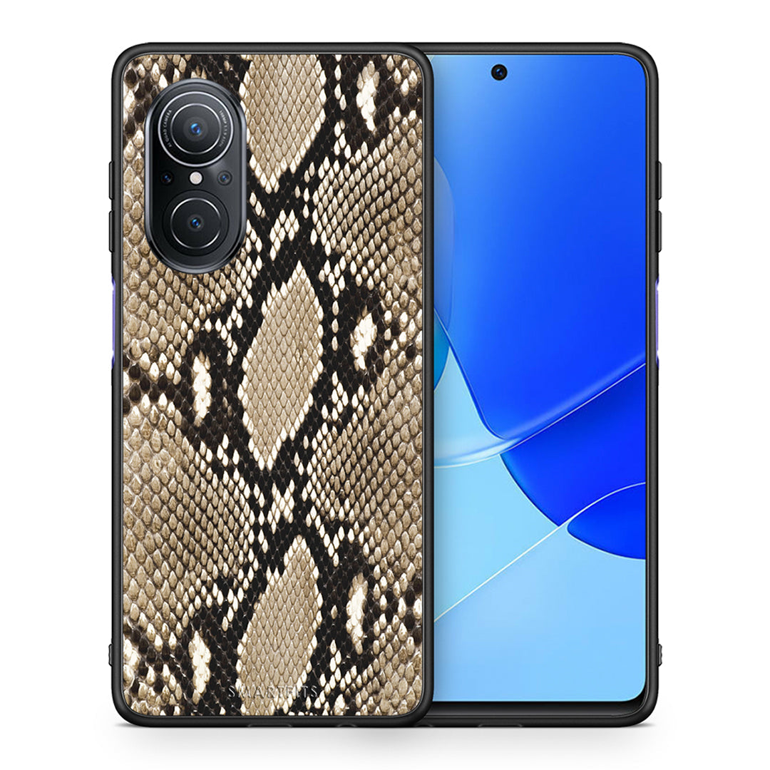 Θήκη Huawei Nova 9 SE Fashion Snake Animal από τη Smartfits με σχέδιο στο πίσω μέρος και μαύρο περίβλημα | Huawei Nova 9 SE Fashion Snake Animal case with colorful back and black bezels