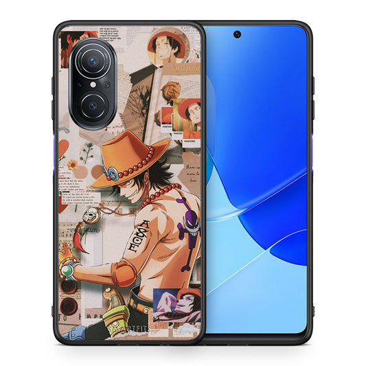 Θήκη Huawei Nova 9 SE Anime Collage από τη Smartfits με σχέδιο στο πίσω μέρος και μαύρο περίβλημα | Huawei Nova 9 SE Anime Collage case with colorful back and black bezels