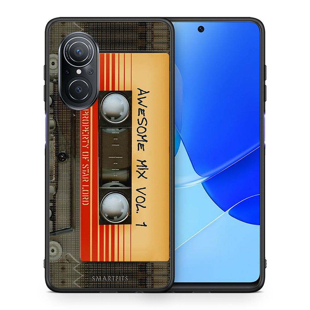 Θήκη Huawei Nova 9 SE Awesome Mix από τη Smartfits με σχέδιο στο πίσω μέρος και μαύρο περίβλημα | Huawei Nova 9 SE Awesome Mix case with colorful back and black bezels