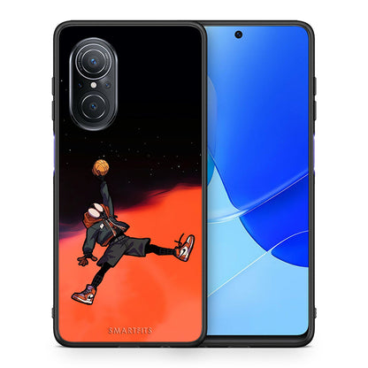 Θήκη Huawei Nova 9 SE Basketball Hero από τη Smartfits με σχέδιο στο πίσω μέρος και μαύρο περίβλημα | Huawei Nova 9 SE Basketball Hero case with colorful back and black bezels
