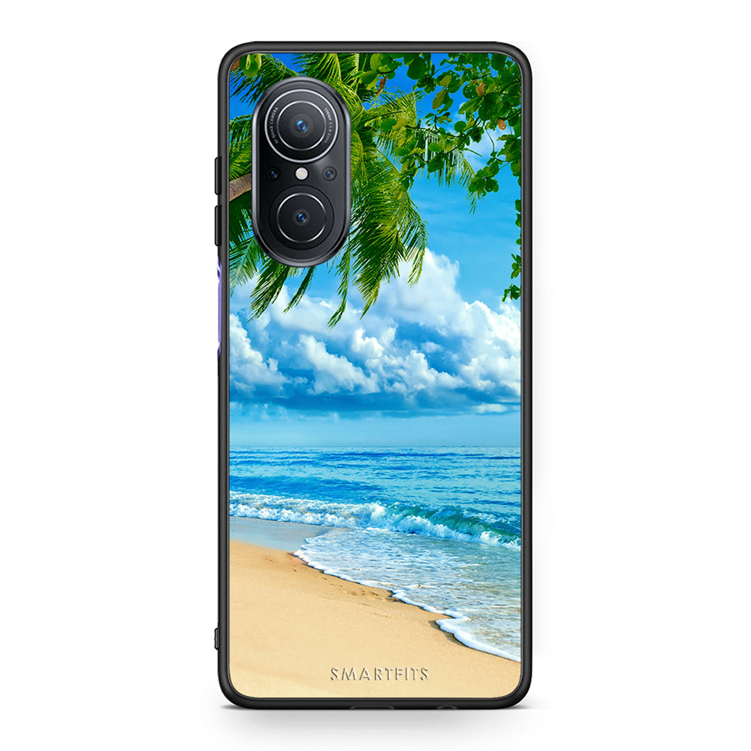 Huawei Nova 9 SE Beautiful Beach θήκη από τη Smartfits με σχέδιο στο πίσω μέρος και μαύρο περίβλημα | Smartphone case with colorful back and black bezels by Smartfits