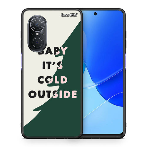 Θήκη Huawei Nova 9 SE Cold Outside από τη Smartfits με σχέδιο στο πίσω μέρος και μαύρο περίβλημα | Huawei Nova 9 SE Cold Outside case with colorful back and black bezels