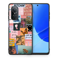 Thumbnail for Θήκη Αγίου Βαλεντίνου Huawei Nova 9 SE Collage Bitchin από τη Smartfits με σχέδιο στο πίσω μέρος και μαύρο περίβλημα | Huawei Nova 9 SE Collage Bitchin case with colorful back and black bezels