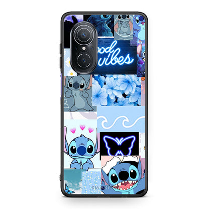Huawei Nova 9 SE Collage Good Vibes Θήκη Αγίου Βαλεντίνου από τη Smartfits με σχέδιο στο πίσω μέρος και μαύρο περίβλημα | Smartphone case with colorful back and black bezels by Smartfits