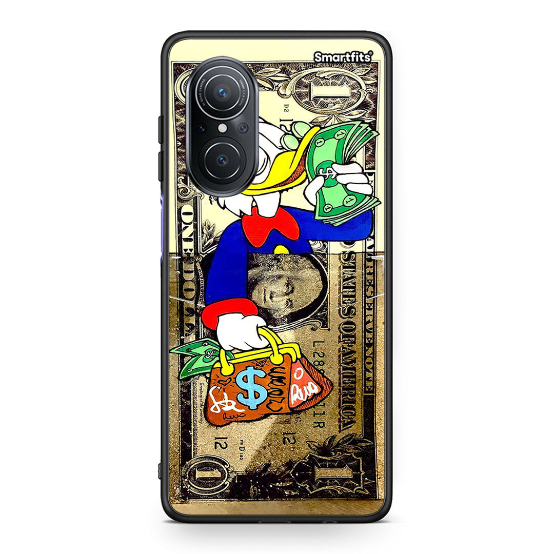 Huawei Nova 9 SE Duck Money Θήκη από τη Smartfits με σχέδιο στο πίσω μέρος και μαύρο περίβλημα | Smartphone case with colorful back and black bezels by Smartfits