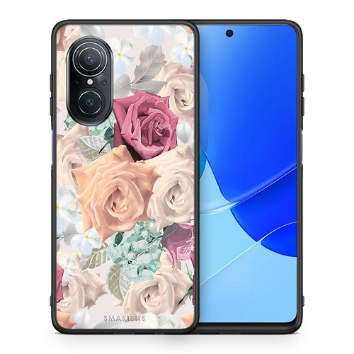 Θήκη Huawei Nova 9 SE Bouquet Floral από τη Smartfits με σχέδιο στο πίσω μέρος και μαύρο περίβλημα | Huawei Nova 9 SE Bouquet Floral case with colorful back and black bezels