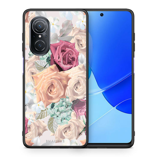 Θήκη Huawei Nova 9 SE Bouquet Floral από τη Smartfits με σχέδιο στο πίσω μέρος και μαύρο περίβλημα | Huawei Nova 9 SE Bouquet Floral case with colorful back and black bezels
