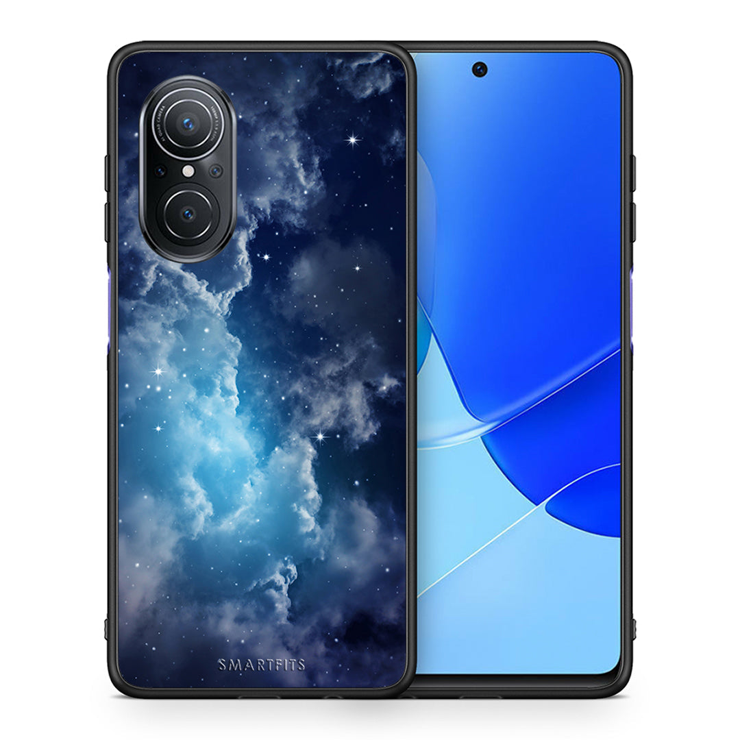 Θήκη Huawei Nova 9 SE Blue Sky Galaxy από τη Smartfits με σχέδιο στο πίσω μέρος και μαύρο περίβλημα | Huawei Nova 9 SE Blue Sky Galaxy case with colorful back and black bezels