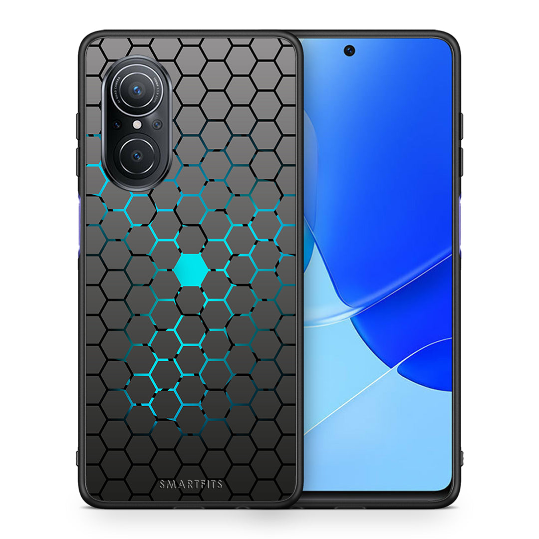 Θήκη Huawei Nova 9 SE Hexagonal Geometric από τη Smartfits με σχέδιο στο πίσω μέρος και μαύρο περίβλημα | Huawei Nova 9 SE Hexagonal Geometric case with colorful back and black bezels