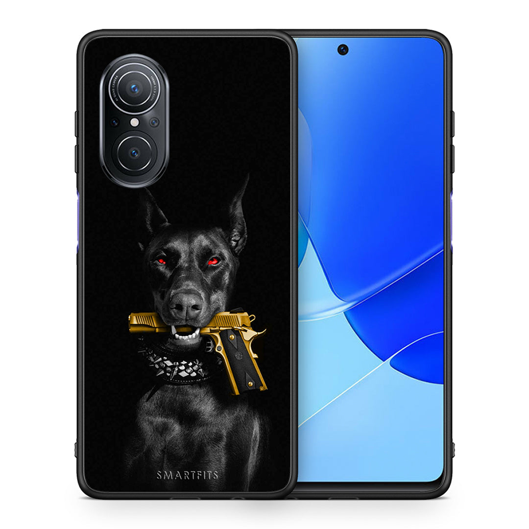 Θήκη Αγίου Βαλεντίνου Huawei Nova 9 SE Golden Gun από τη Smartfits με σχέδιο στο πίσω μέρος και μαύρο περίβλημα | Huawei Nova 9 SE Golden Gun case with colorful back and black bezels