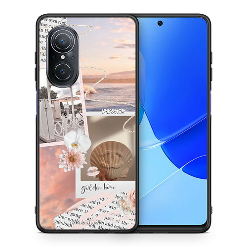 Θήκη Αγίου Βαλεντίνου Huawei Nova 9 SE Golden Hour από τη Smartfits με σχέδιο στο πίσω μέρος και μαύρο περίβλημα | Huawei Nova 9 SE Golden Hour case with colorful back and black bezels