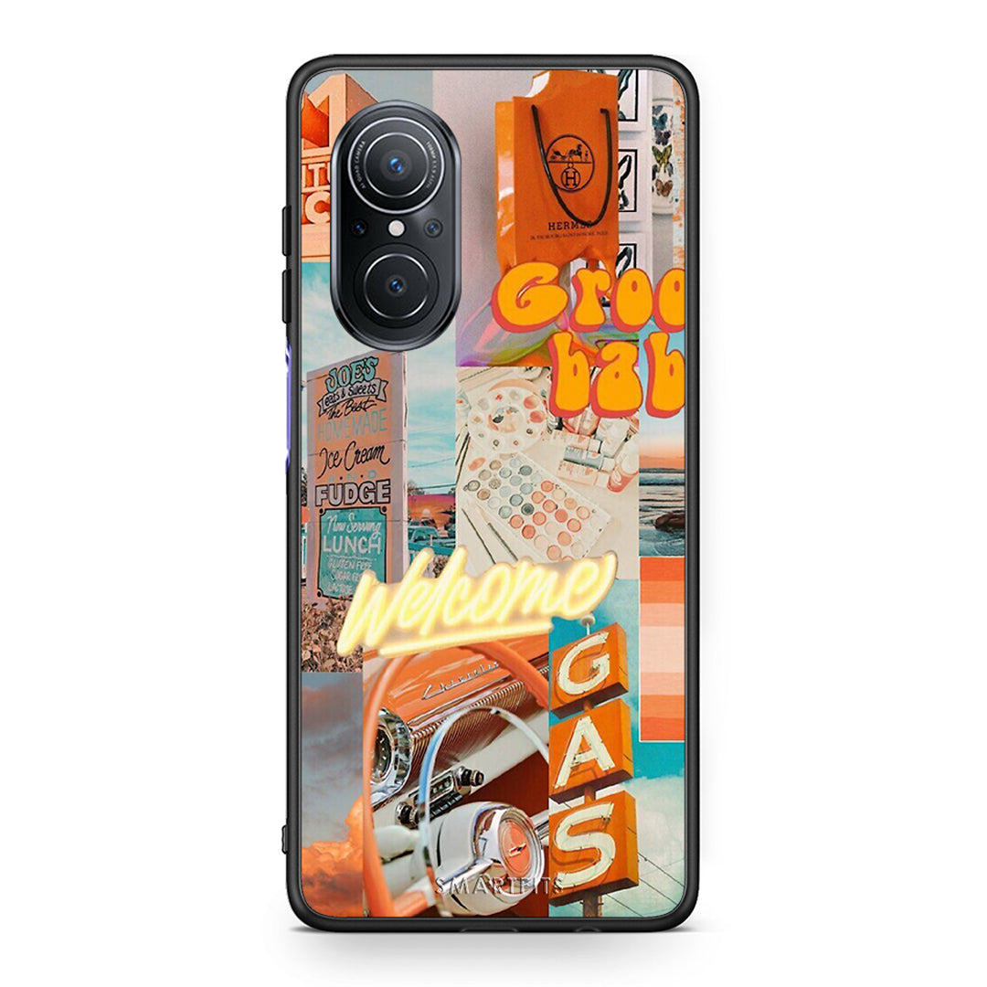 Huawei Nova 9 SE Groovy Babe Θήκη Αγίου Βαλεντίνου από τη Smartfits με σχέδιο στο πίσω μέρος και μαύρο περίβλημα | Smartphone case with colorful back and black bezels by Smartfits