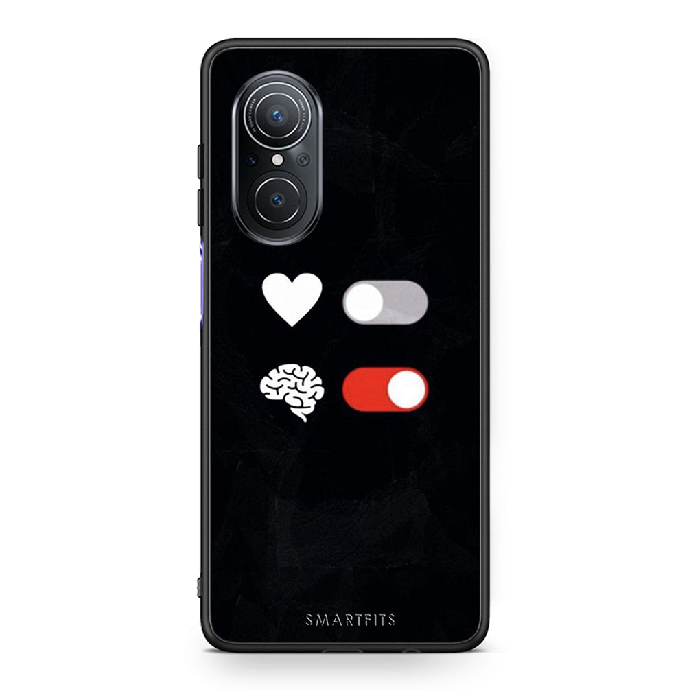 Huawei Nova 9 SE Heart Vs Brain Θήκη Αγίου Βαλεντίνου από τη Smartfits με σχέδιο στο πίσω μέρος και μαύρο περίβλημα | Smartphone case with colorful back and black bezels by Smartfits