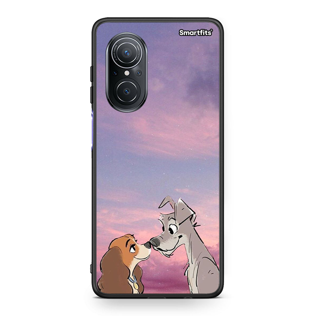 Huawei Nova 9 SE Lady And Tramp θήκη από τη Smartfits με σχέδιο στο πίσω μέρος και μαύρο περίβλημα | Smartphone case with colorful back and black bezels by Smartfits