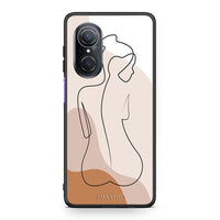 Thumbnail for Huawei Nova 9 SE LineArt Woman θήκη από τη Smartfits με σχέδιο στο πίσω μέρος και μαύρο περίβλημα | Smartphone case with colorful back and black bezels by Smartfits
