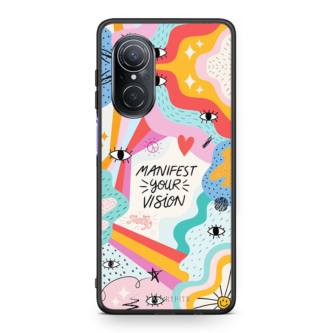 Huawei Nova 9 SE Manifest Your Vision θήκη από τη Smartfits με σχέδιο στο πίσω μέρος και μαύρο περίβλημα | Smartphone case with colorful back and black bezels by Smartfits