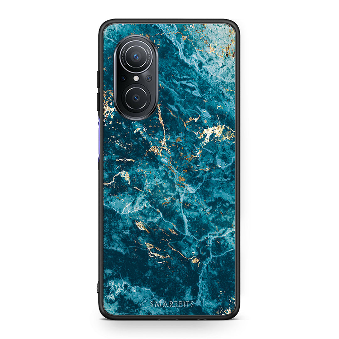 Huawei Nova 9 SE Marble Blue θήκη από τη Smartfits με σχέδιο στο πίσω μέρος και μαύρο περίβλημα | Smartphone case with colorful back and black bezels by Smartfits