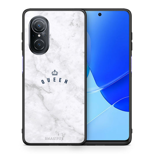 Θήκη Huawei Nova 9 SE Queen Marble από τη Smartfits με σχέδιο στο πίσω μέρος και μαύρο περίβλημα | Huawei Nova 9 SE Queen Marble case with colorful back and black bezels