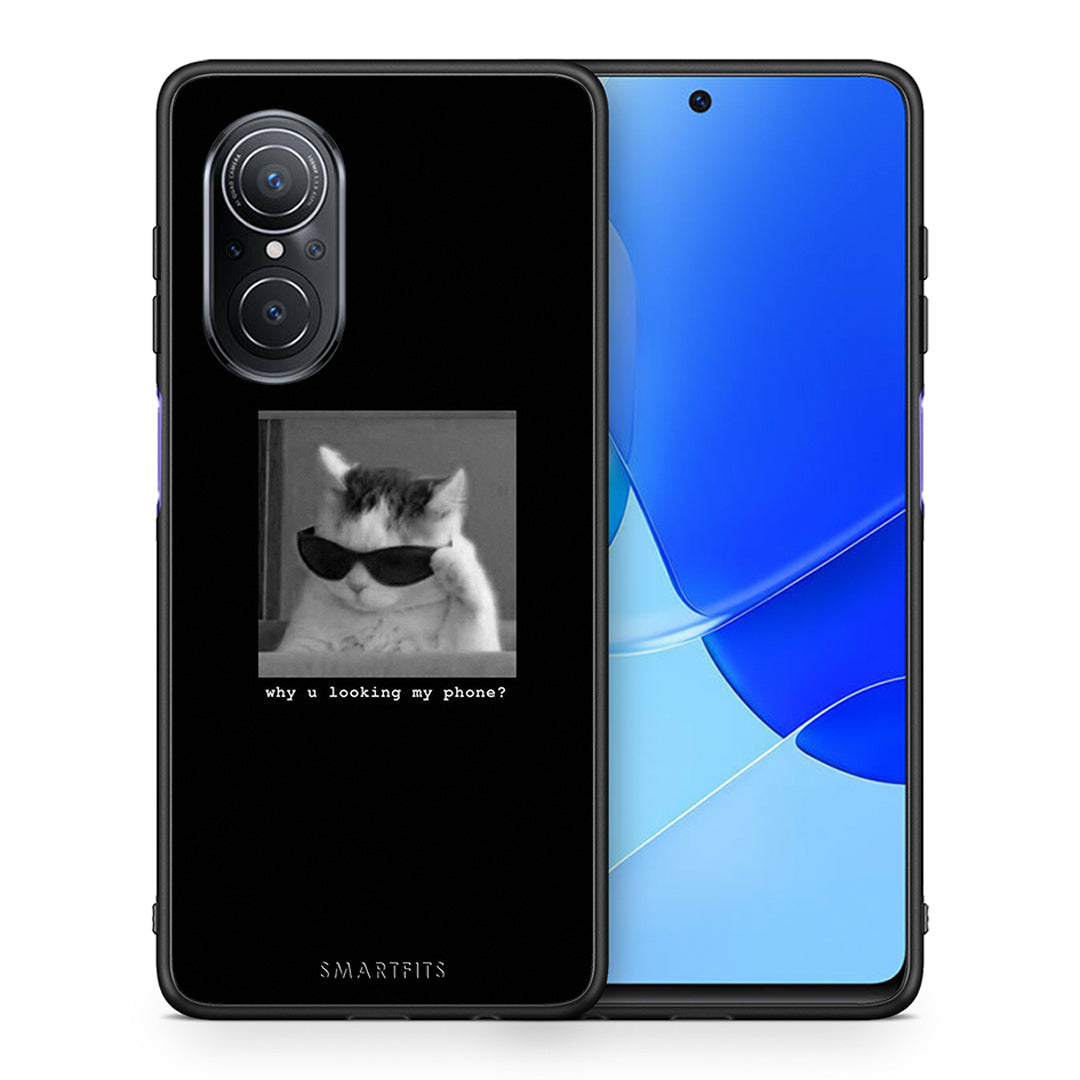 Θήκη Huawei Nova 9 SE Meme Cat από τη Smartfits με σχέδιο στο πίσω μέρος και μαύρο περίβλημα | Huawei Nova 9 SE Meme Cat case with colorful back and black bezels
