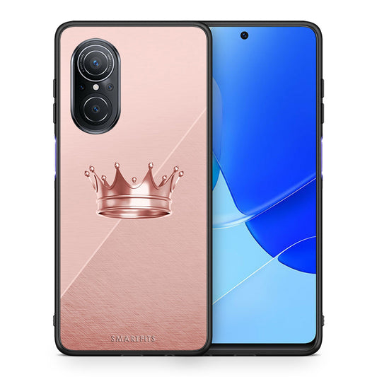 Θήκη Huawei Nova 9 SE Crown Minimal από τη Smartfits με σχέδιο στο πίσω μέρος και μαύρο περίβλημα | Huawei Nova 9 SE Crown Minimal case with colorful back and black bezels