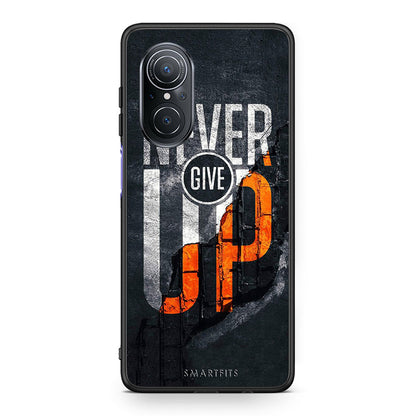 Huawei Nova 9 SE Never Give Up Θήκη Αγίου Βαλεντίνου από τη Smartfits με σχέδιο στο πίσω μέρος και μαύρο περίβλημα | Smartphone case with colorful back and black bezels by Smartfits