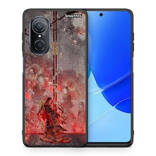 Θήκη Huawei Nova 9 SE Nezuko Kamado από τη Smartfits με σχέδιο στο πίσω μέρος και μαύρο περίβλημα | Huawei Nova 9 SE Nezuko Kamado case with colorful back and black bezels