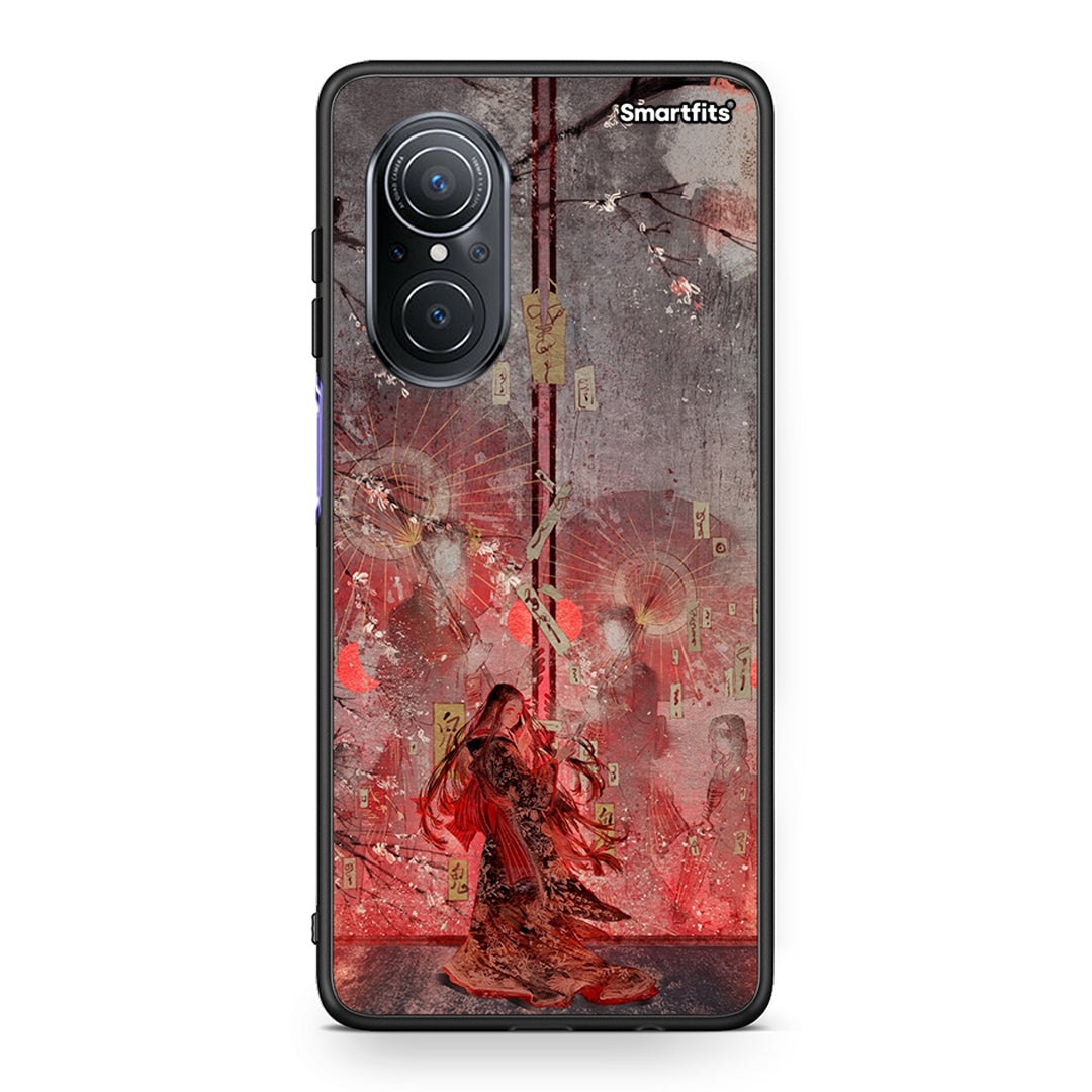 Huawei Nova 9 SE Nezuko Kamado θήκη από τη Smartfits με σχέδιο στο πίσω μέρος και μαύρο περίβλημα | Smartphone case with colorful back and black bezels by Smartfits