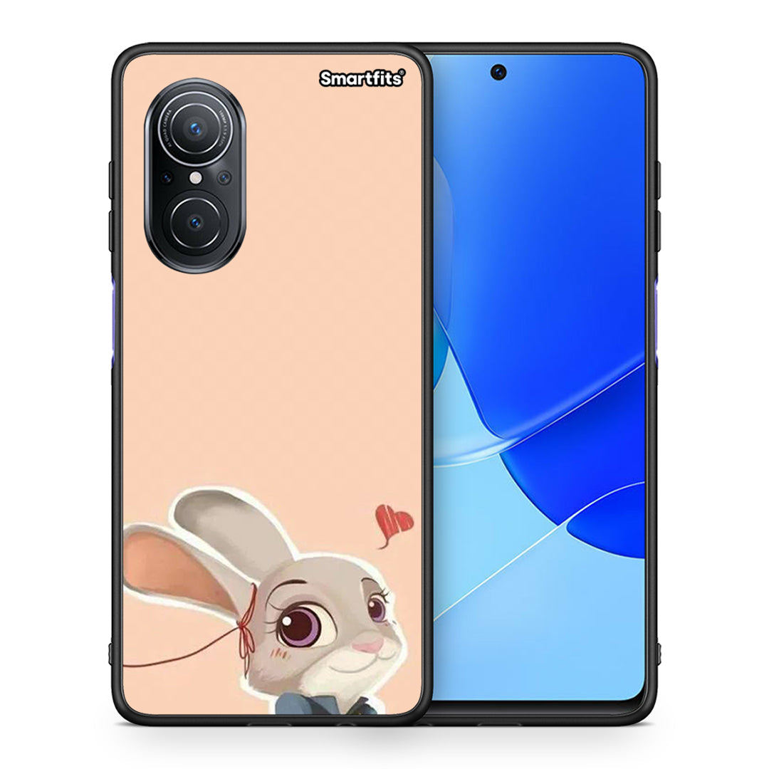Θήκη Huawei Nova 9 SE Nick Wilde And Judy Hopps Love 2 από τη Smartfits με σχέδιο στο πίσω μέρος και μαύρο περίβλημα | Huawei Nova 9 SE Nick Wilde And Judy Hopps Love 2 case with colorful back and black bezels