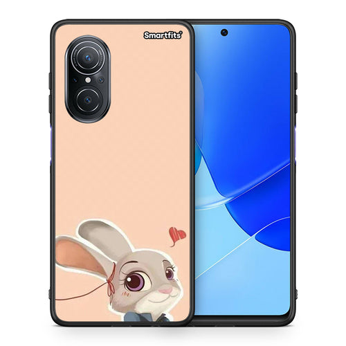 Θήκη Huawei Nova 9 SE Nick Wilde And Judy Hopps Love 2 από τη Smartfits με σχέδιο στο πίσω μέρος και μαύρο περίβλημα | Huawei Nova 9 SE Nick Wilde And Judy Hopps Love 2 case with colorful back and black bezels