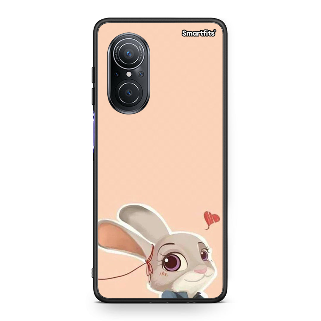 Huawei Nova 9 SE Nick Wilde And Judy Hopps Love 2 θήκη από τη Smartfits με σχέδιο στο πίσω μέρος και μαύρο περίβλημα | Smartphone case with colorful back and black bezels by Smartfits