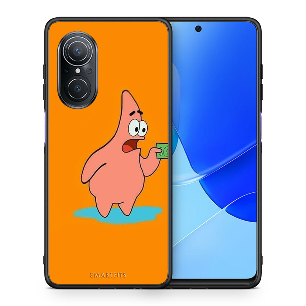 Θήκη Αγίου Βαλεντίνου Huawei Nova 9 SE No Money 1 από τη Smartfits με σχέδιο στο πίσω μέρος και μαύρο περίβλημα | Huawei Nova 9 SE No Money 1 case with colorful back and black bezels