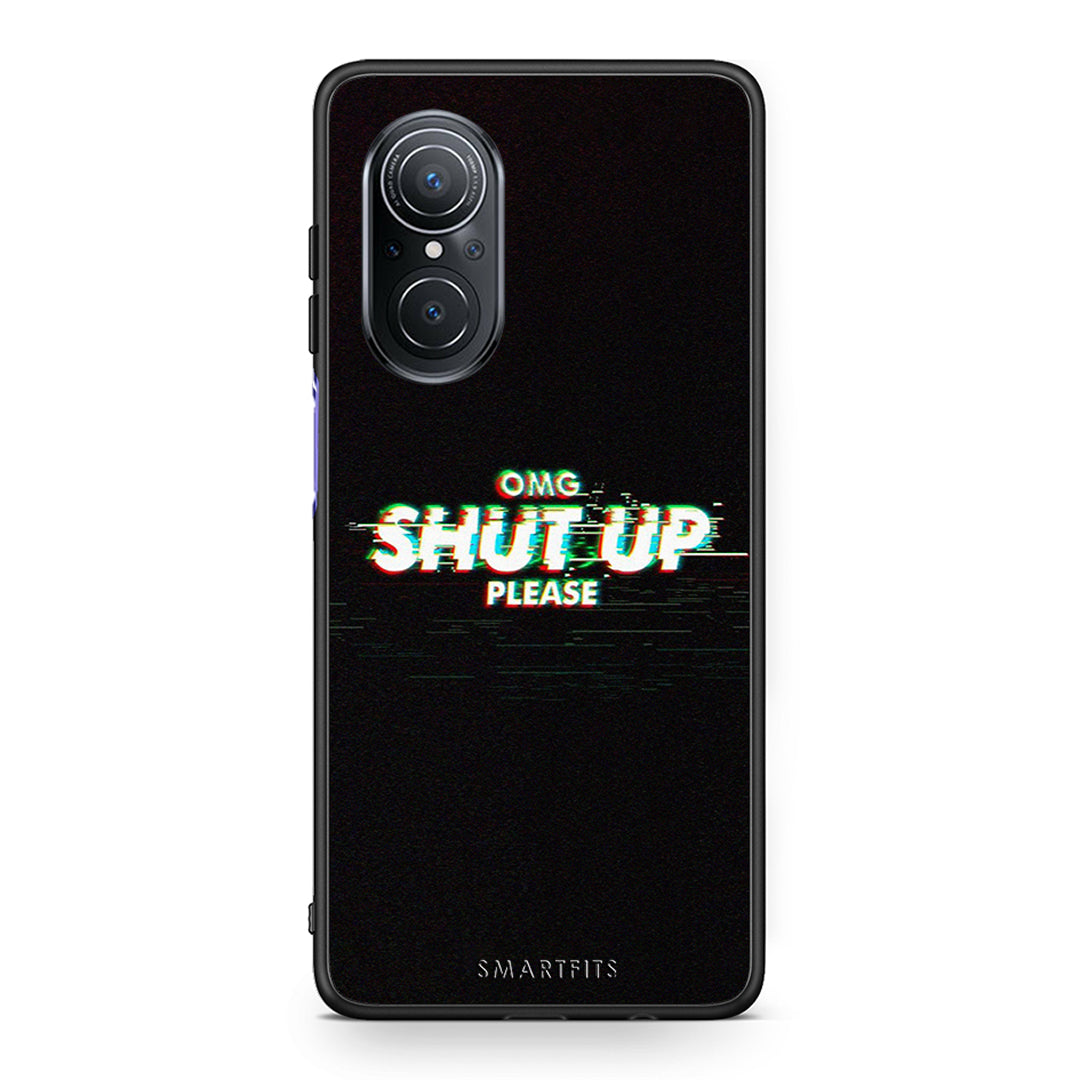 Huawei Nova 9 SE OMG ShutUp θήκη από τη Smartfits με σχέδιο στο πίσω μέρος και μαύρο περίβλημα | Smartphone case with colorful back and black bezels by Smartfits