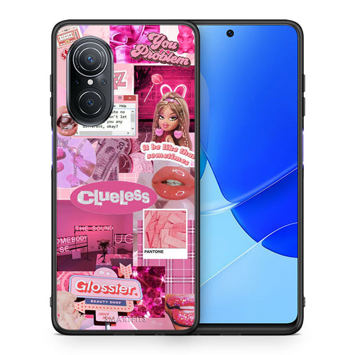 Θήκη Αγίου Βαλεντίνου Huawei Nova 9 SE Pink Love από τη Smartfits με σχέδιο στο πίσω μέρος και μαύρο περίβλημα | Huawei Nova 9 SE Pink Love case with colorful back and black bezels