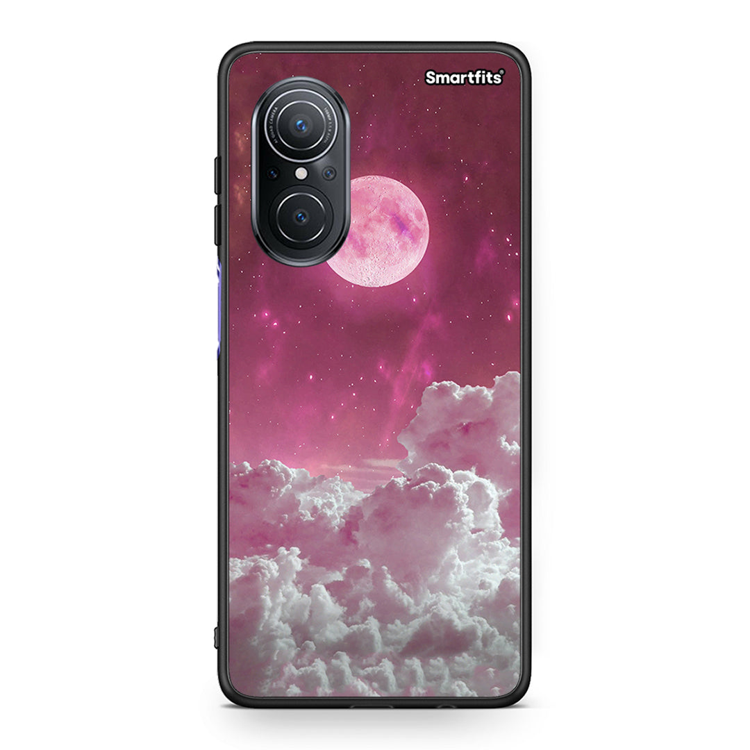 Huawei Nova 9 SE Pink Moon Θήκη από τη Smartfits με σχέδιο στο πίσω μέρος και μαύρο περίβλημα | Smartphone case with colorful back and black bezels by Smartfits