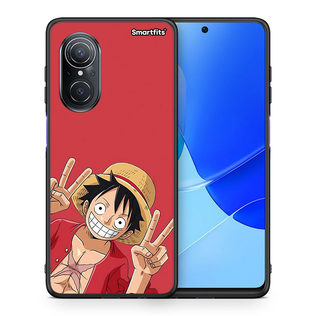 Θήκη Huawei Nova 9 SE Pirate Luffy από τη Smartfits με σχέδιο στο πίσω μέρος και μαύρο περίβλημα | Huawei Nova 9 SE Pirate Luffy case with colorful back and black bezels