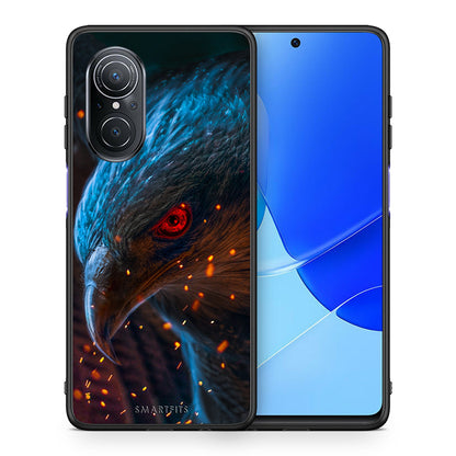 Θήκη Huawei Nova 9 SE Eagle PopArt από τη Smartfits με σχέδιο στο πίσω μέρος και μαύρο περίβλημα | Huawei Nova 9 SE Eagle PopArt case with colorful back and black bezels
