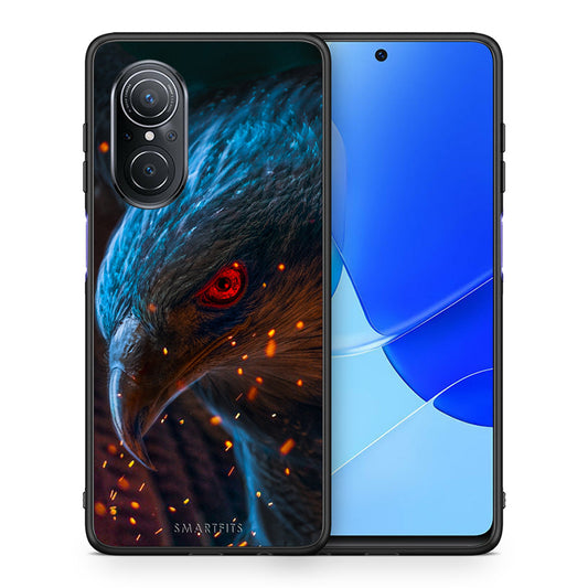 Θήκη Huawei Nova 9 SE Eagle PopArt από τη Smartfits με σχέδιο στο πίσω μέρος και μαύρο περίβλημα | Huawei Nova 9 SE Eagle PopArt case with colorful back and black bezels