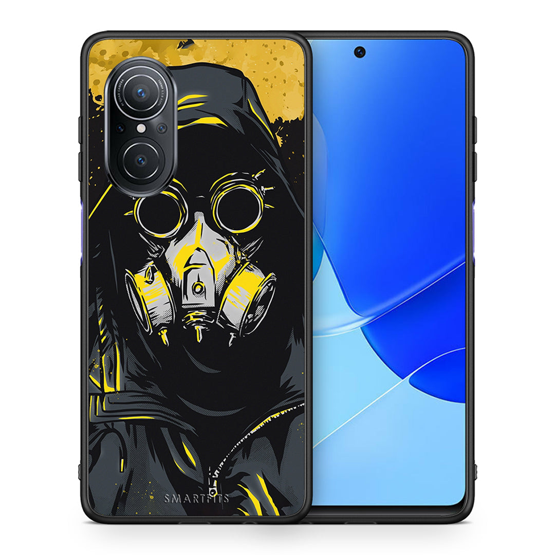 Θήκη Huawei Nova 9 SE Mask PopArt από τη Smartfits με σχέδιο στο πίσω μέρος και μαύρο περίβλημα | Huawei Nova 9 SE Mask PopArt case with colorful back and black bezels