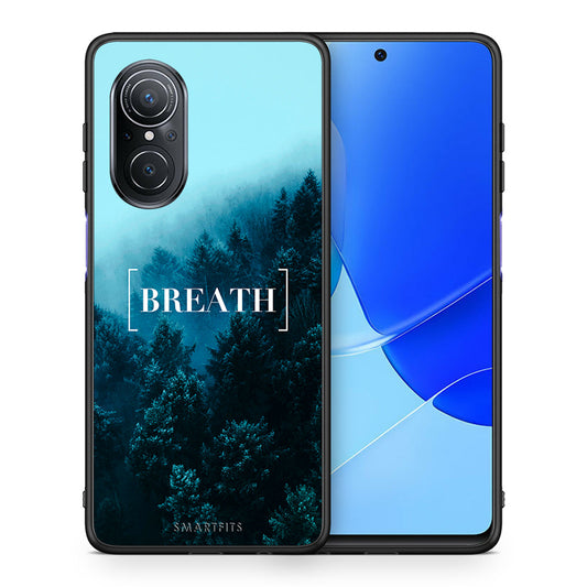 Θήκη Huawei Nova 9 SE Breath Quote από τη Smartfits με σχέδιο στο πίσω μέρος και μαύρο περίβλημα | Huawei Nova 9 SE Breath Quote case with colorful back and black bezels