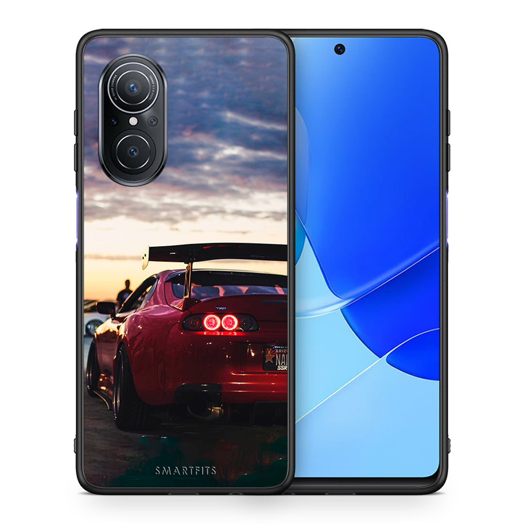 Θήκη Huawei Nova 9 SE Racing Supra από τη Smartfits με σχέδιο στο πίσω μέρος και μαύρο περίβλημα | Huawei Nova 9 SE Racing Supra case with colorful back and black bezels