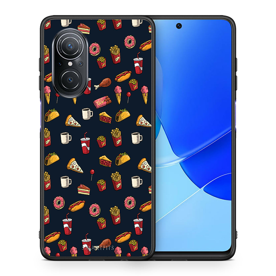 Θήκη Huawei Nova 9 SE Hungry Random από τη Smartfits με σχέδιο στο πίσω μέρος και μαύρο περίβλημα | Huawei Nova 9 SE Hungry Random case with colorful back and black bezels