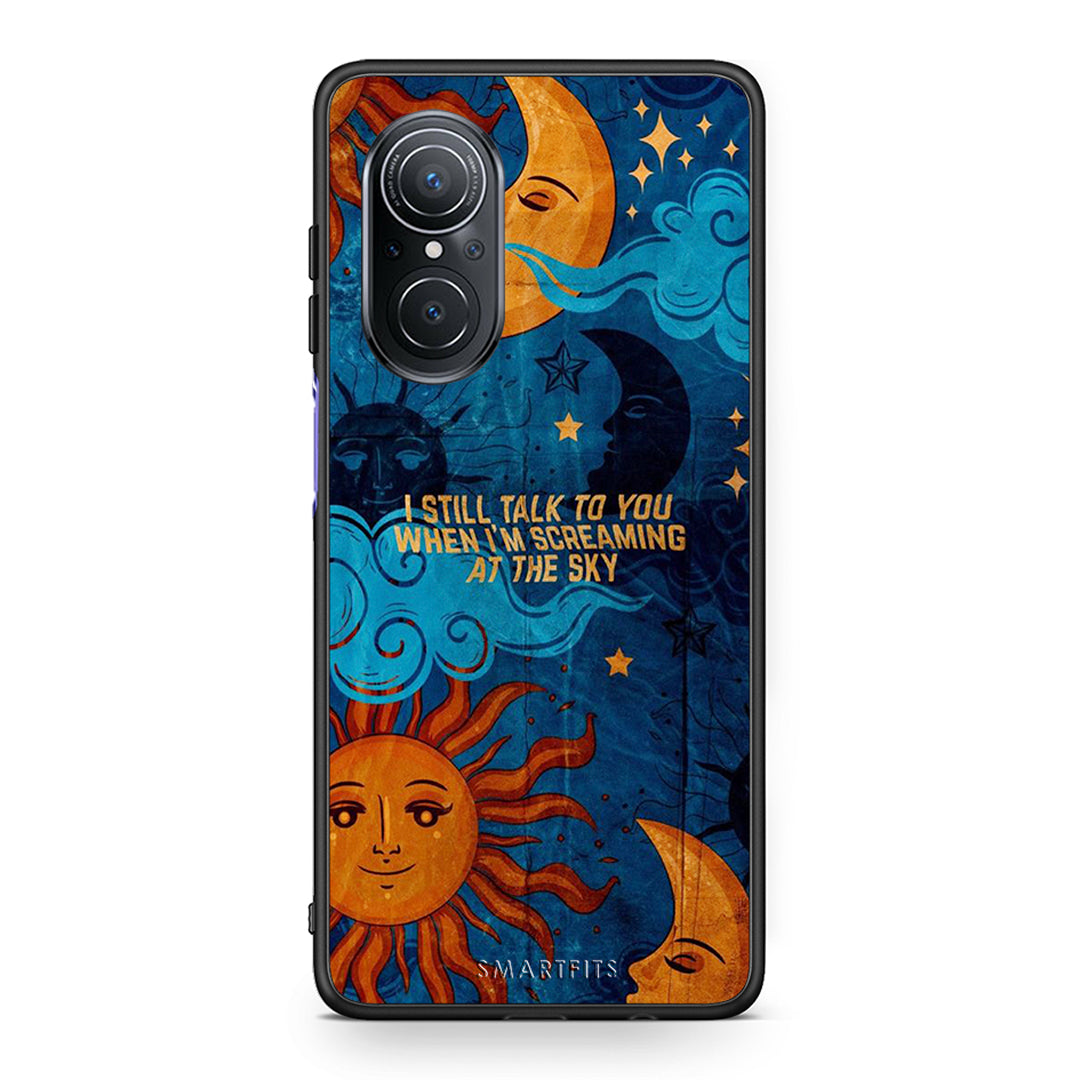 Huawei Nova 9 SE Screaming Sky θήκη από τη Smartfits με σχέδιο στο πίσω μέρος και μαύρο περίβλημα | Smartphone case with colorful back and black bezels by Smartfits