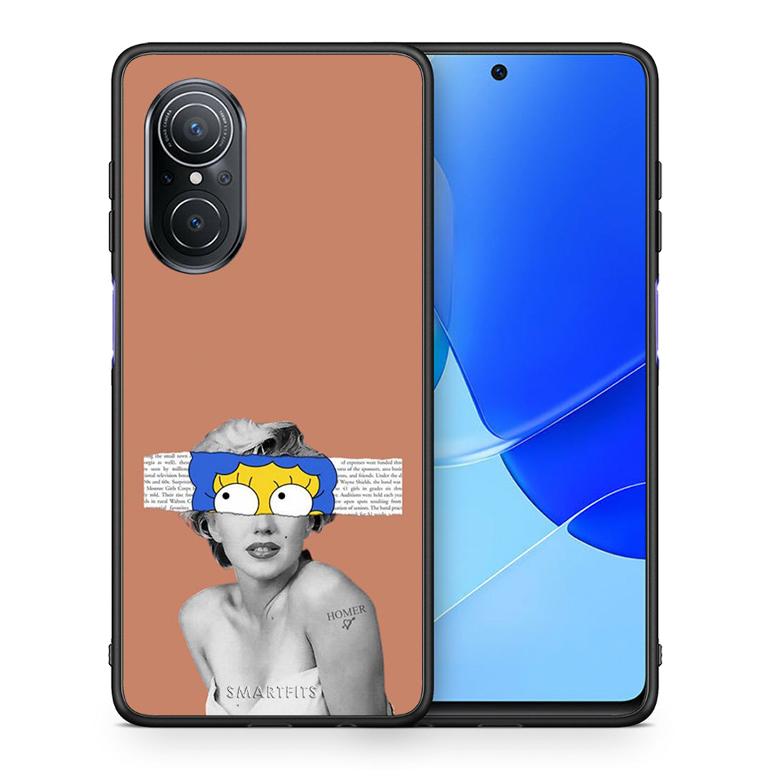 Θήκη Huawei Nova 9 SE Sim Merilyn από τη Smartfits με σχέδιο στο πίσω μέρος και μαύρο περίβλημα | Huawei Nova 9 SE Sim Merilyn case with colorful back and black bezels